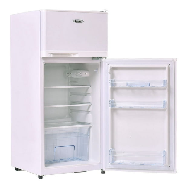 Costway 2 Portes 3,4 Pi3 Unité Mini-Réfrigérateur Congélateur Refroidisseur