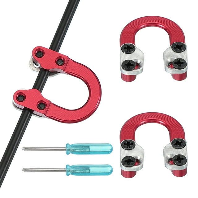 Archery D Loop, Arc Composé Métal U Nock D Ring Accessoires de Libération d'Encoche avec Tournevis Vis pour Tir Rouge