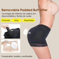 thumbnail image 3 of Women Butt Padded Enhancer Underwear Buttock Lifting Removable Sponge Pad Hip Lift Shorts Black XL, 3 of 4