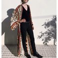 thumbnail image 4 of TEELYNN Boho Kimono Rayon Print Long Cardigan Bikini Cover Up Boho Loose Summer Vestidos para mujeres Beach Robe Vestidos blusas, 4 of 5