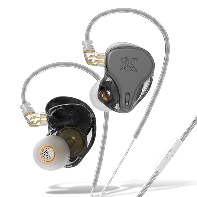 Matsuzay Auriculares para teléfono móvil, auriculares deportivos con Control de línea de 3,5mm, auriculares para escuchar música, auriculares para Cables de audio/vídeo Negro con micrófono