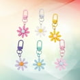 thumbnail image 5 of OFFIGAM Vintage Daisy Flower Keychain 6pcs Aesthetic Keyring for Bag Car Phone 2.8×1.2×0.2in, 5 of 10