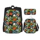 thumbnail image 1 of Easygdp Balls Mochila para Niños y Niñas con Set de Caja de Almuerzo y Estuche para Lápices 3 en 1, Mochila Escolar Estampada para Adolescentes, 1 of 7