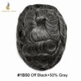 thumbnail image 2 of Lyrical Hair Toupee for Men Fine Mono Mens Toupee Human Hair Replacement Systems Monofilament with NPU Hairpiece for Man Black Brown Blonde Gray Hair Wig Unit, 2 of 6