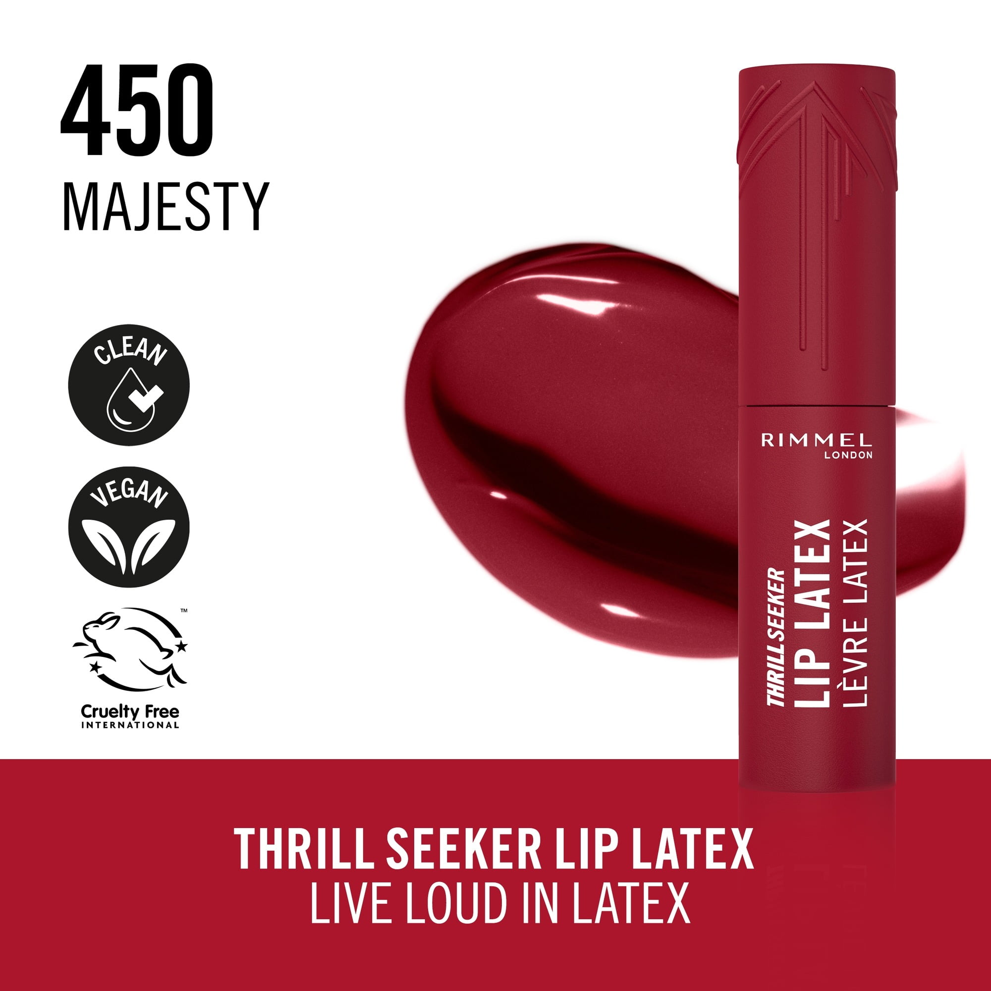 Rimmel Thrill Seeker Lip Latex, 450 Majesty, 0.2 fl oz