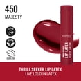 thumbnail image 2 of Rimmel Thrill Seeker Lip Latex, 450 Majesty, 0.2 fl oz, 2 of 7
