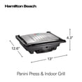 thumbnail image 2 of Hamilton Beach (25410) Panini Press, Sandwich Maker & Grill, Electric, 95Cooking Surface, Stainless Steel, 2 of 8