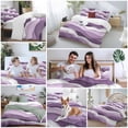thumbnail image 6 of Purple Ombre Bedding 3 Piece Duvet Cover Set Twin Size, Modern Geometric Moire Abstract Art Soft Microfiber Comforter Cover with Zipper Closure & Pillowcases, Wrinkle & FadeResistant Quilt Cover, 6 of 9