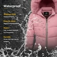 thumbnail image 5 of Winter Coats for Women Quilted Winter Jacket Windproof Puffer Parka Coat, Pink S, 5 of 7