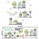 thumbnail image 3 of 2 juegos de pegatinas de pared de plantas pegatinas de pared de cocina pegatinas de pared de baño pegatinas de pared de arte de sala de estar pegatinas de pared de árbol pegatinas de pared bohemias d JAMW Sencillez, 3 of 5