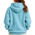 thumbnail image 4 of Flannel Pet Pouch Hoodie For Women, Ultra-Soft Pocket Front Sweatshirt, Pet Carrier Sweater For Small Dogs & Cat, Sky Blue, XXL, 4 of 4