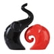 thumbnail image 1 of 2 estatuas de elefantes en pareja, figuras decorativas para escritorio, armario y estante. negro rojo, 1 of 9