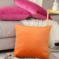 thumbnail image 4 of Set of 2 Decorative Velvet Cushion Covers Sofa Pillow  Super Smooth Soft Comfortable Decoration Home Living Room Bedroom for Couch 45x45CM Orange, 4 of 4