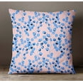 thumbnail image 2 of S4Sassy Blue Leaf Print Cushion Cover Square Pillow Case Sofa Pillow Covers Throw-26 x 26 Inches, 2 of 4