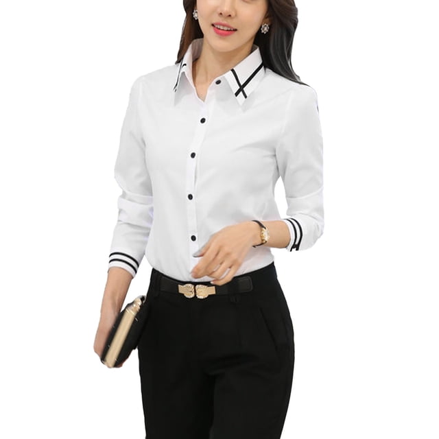 Camisa básica con botones para mujer elegante camisa con botones para mujer para oficina ANGGREK Otros