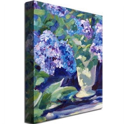 Trademark Fine Art "Lavendar Hydrangeas" Canvas Wall Art by David Lloyd Glover