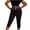 Black, variant on Butt Lifting Mid Waist Skinny Jeans for Women Stretchy Spring Fall Trendy Pull On Denim Capris Purple S(S)