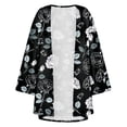 thumbnail image 5 of Aloohaidyvio Terra and Sky Plus Size,Ladies Sleeve Kimono Cardigan Puff Loose Chiffon Cover Up Casual Blouse Tops, 5 of 5