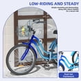thumbnail image 3 of ModFusion 26" Adult Tricycle, Single-Speed 3-Wheel Cruiser Bike with Adjustable Seat, Dual Baskets, Light Blue & Dark Blue, 3 of 8