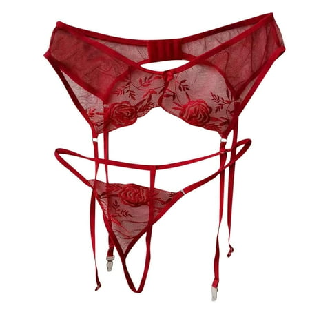 GHSOHS Womens Underwear Panty Thong Panty Liners Lace Boyshorts Panties for Underwear Lingerie Women Valentine Lace Sleepwear Nightwear Ladies Cotton Crotch Seamless Underpants Red Briefs Thongs 5XL