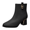 thumbnail image 2 of POROPL Womens Boots Mid Calf Fashion Zip Up Shoes,Boots for Saving Size 3, 2 of 7