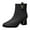 Black, variant on Women's Stylish Shiny Chunky Heel Dress Boot Wedding Party Daily Fashion Ankle Booties White 35