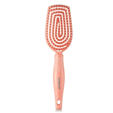 Conair Flexi Head Cushion Brush with Dual Flex Bristles, Detangling Hair Brush