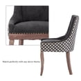 thumbnail image 6 of DONICK Vintage Fabric Upholstered Dining Chairs,Solid Wood Kitchen Dining Room Chairs with Nailheads Solid Wood Legs (Black,Set of 4), 6 of 9