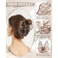 thumbnail image 2 of 4 Pack Cute Bow Claw Clip for Women, Nonslip Large Matte Strong Hold Bows Hair Clips for Thin and Thick Hair | Chic Hair Styling Accessories, 2 of 4