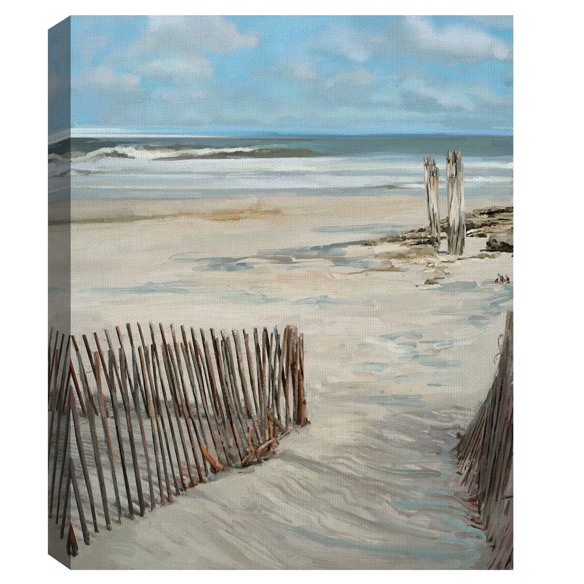 Masterpiece Art Gallery Perfect Day At The Beach I by Studio Arts Canvas Art Print 22" x 28"