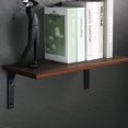thumbnail image 3 of Soporte para estante de pared, soporte de metal negro mate, soporte de estante de metal para decoración de cocina, resistente Soporte de servicio, 100 mm x 100 mm, 4 piezas, 3 of 5