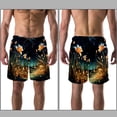 thumbnail image 3 of luoweisi Men's Beach Shorts Quick Dry Swim Trunks with Mesh Lining Plants under the Stars M, 3 of 5