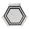 thumbnail image 3 of The Tile Life Kykuit 8.6" x 9.8" White Satin Porcelain Floor and Wall Tile, Case of 18, 3 of 17