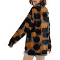 thumbnail image 4 of Chandail en Molleton Chat Citrouille Pull Col Rond Halloween pour Femmes Manches Longues Décontracté Ample, 4 of 7