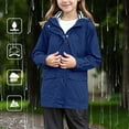 thumbnail image 2 of MEZZALL Girls Hooded Windbreaker Coats Hood Outerwear Coats Kids Lightweight Raincoats With Adjustable Hood For Outdoor Activities Relaxed Fit Toddler Cartoon Clothing, 2 of 8