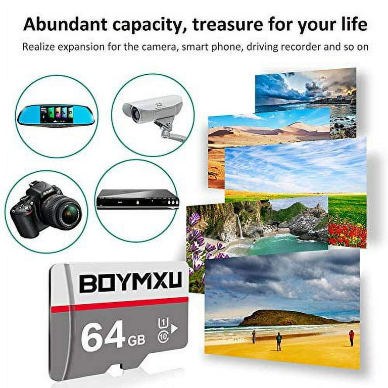 TF Memory Card 64GB,BOYMXU TF Card with Adapter,High Speed TF Memory Card 64GB,BOYMXU TF Card with Adapter,High Speed