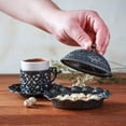 thumbnail image 4 of Crystalia Ellipse Traditional Turkish Delight Metallic Decorative Bowls, Set of 2, 4 of 6
