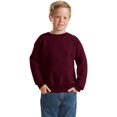 thumbnail image 3 of Hanes ComfortBlend EcoSmart Boy`s Crewneck Sweatshirt, S, Maroon, 3 of 6