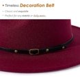thumbnail image 3 of SURJDE Women Belt Buckle Fedora Hat, 3 of 6