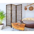 thumbnail image 4 of Rustic Geo Design Wood Three Panel Room Divider Screen, 4 of 6