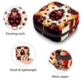 thumbnail image 3 of Ladybird Sanitary Napkin Storage Bag Makeup Pouch for Purse, Small Sanitary Napkin Disposal Bags, in Velvet, Sponge, Oxford Fabric, 4.7x6.6x6.6 in, 3 of 6