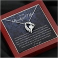 thumbnail image 4 of Heart, Bride To Mother Gift, Daughter To Mother On Wedding Day Necklace, Mother Of The Bride Gift From Daughter, To Mom On My Wedding Gifts, Necklaces with Meaningful Messages Card Inside, 4 of 6