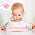 thumbnail image 1 of OULII Toddler Food Plates Food Plate Pink Portable Safe for Kids 1Pcs, 1 of 8