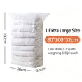 thumbnail image 2 of No Vacuum Closet Storage Bags, Transparent Large Capacity Foldable Zip Seal Space Saving Organizer, Storage Pouches for Clothes Bedding Blankets, XL, 2 of 10
