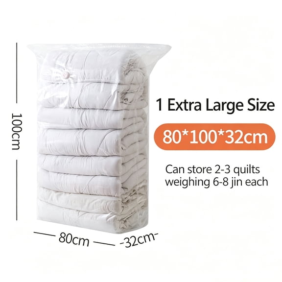 Clearance Gunhay Vacuum Storage Bags No Pump Vacuum Storage Bags Space-Saving Vacuum Storage Bags for Clothing for Clothes,Bedding,Blankets,Travel Packing,Comforters Jumbo
