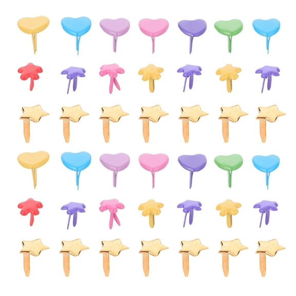 Masteelf Assorted Color Mini Brads for Decoration 300 Pieces Durable Iron Craft Brads for Scrapbooking and DIY