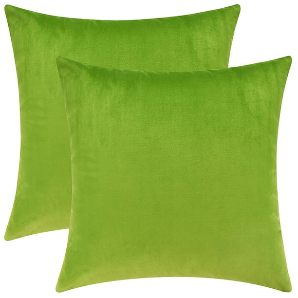 2 Pack 18 x 18 Inches Pillow Cushion Cover,Candy Solid Color Throw