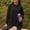 Black#01, variant on Women's Hoodies Long Sleeved Side Split Hem Oversized Solid Soft Hooded Sweatshirt Fall Winter Loose Lightweight Althletic Pullover Hoodie