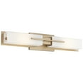 thumbnail image 2 of Possini Euro Design Midtown Modern Wall Light Burnished Brass Hardwire 23 1/2" 2-Light Fixture White Glass Shade for Bedroom Bathroom Living Room, 2 of 9