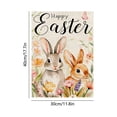 thumbnail image 4 of AZXY Happy Easter Garden Flag 12x16 Inch, Double-Sided Linen Two Bunnies with Floral Print Waterproof Weather-Resistant Yard Flag for Spring Outdoor Garden Decorations, 4 of 7